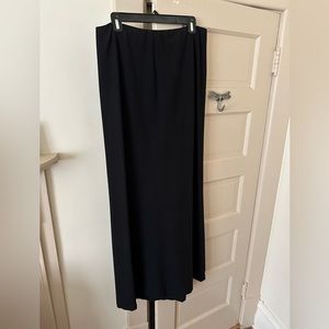 Floor length Theory black wool skirt
